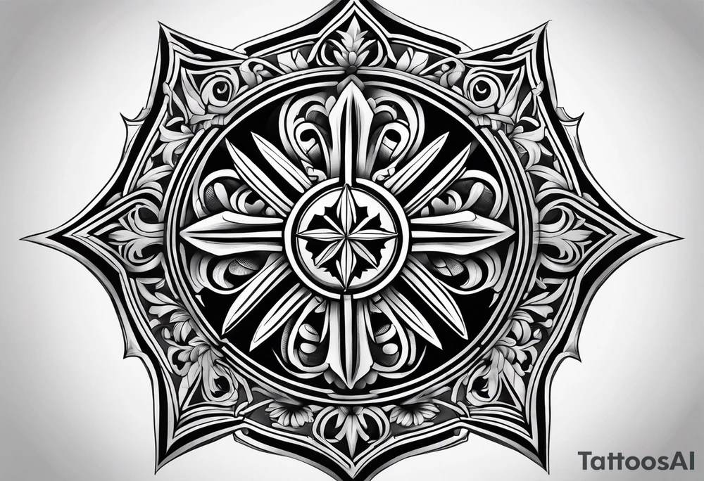 Maltese cross tattoo idea