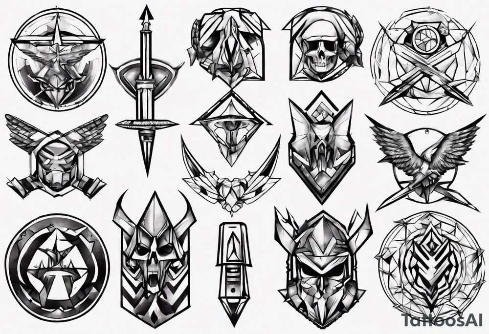 Geometric army tattoo idea