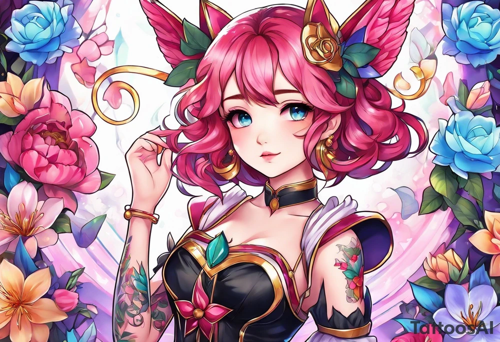 Magical girl anime kawaii cute tattoo idea