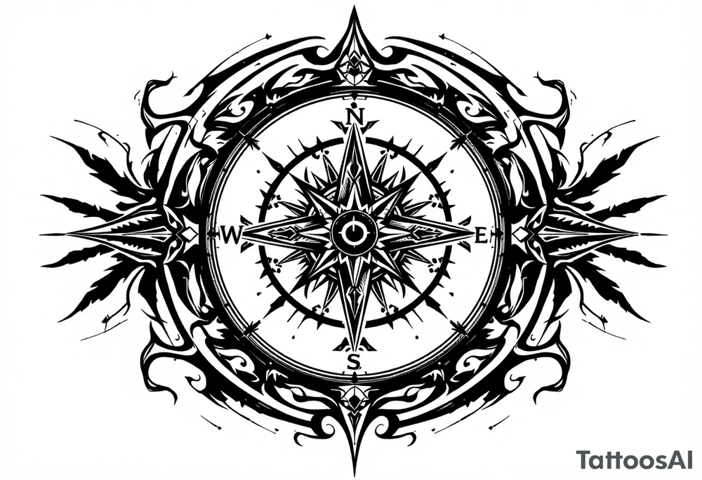 Rustic compass/clock with arrow tattoo idea