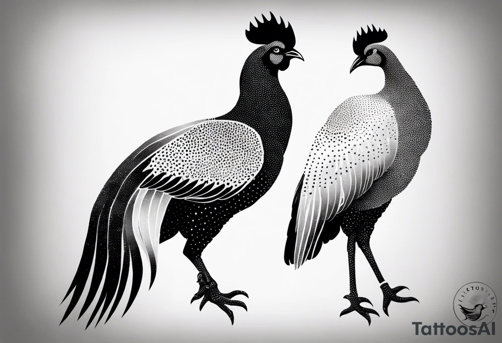 rooster and ibis tattoo idea