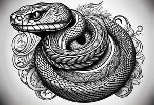 snake coiled tattoo idea
