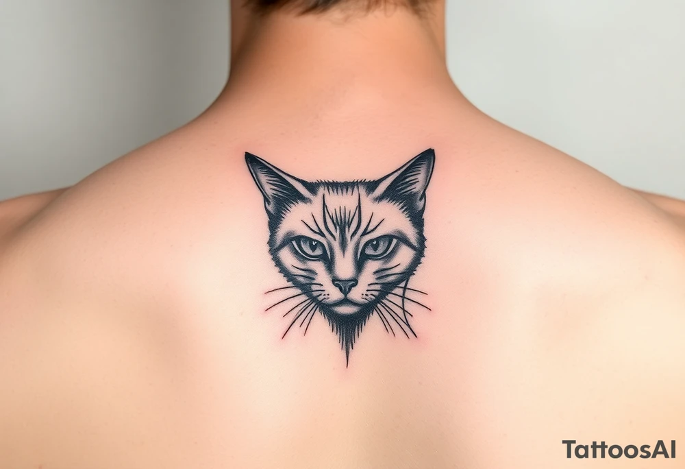 black cat tattoo idea