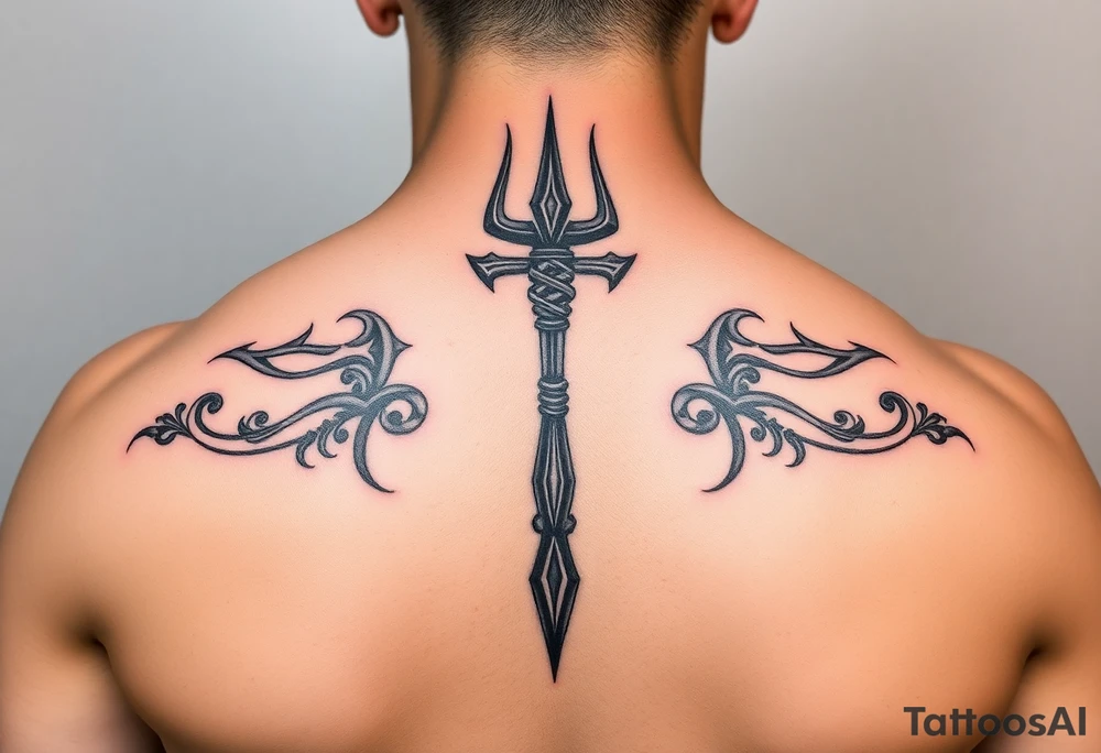 Lord Shiva trishul tattoo idea