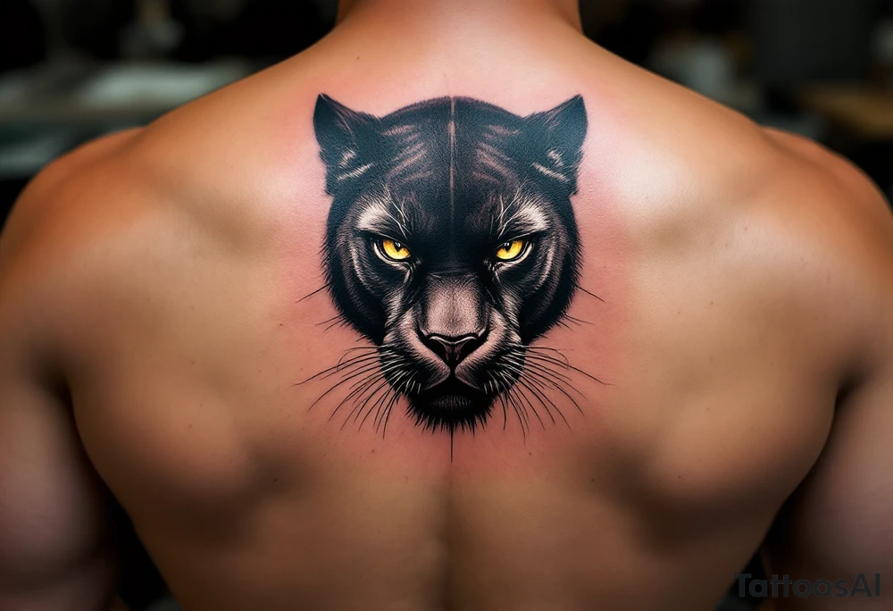 black panther with the number 62 tattoo idea