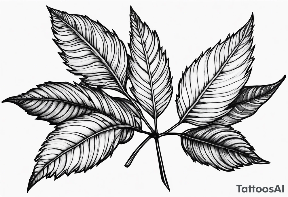 Leaf work tattoo idea