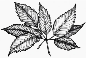 Leaf work tattoo idea