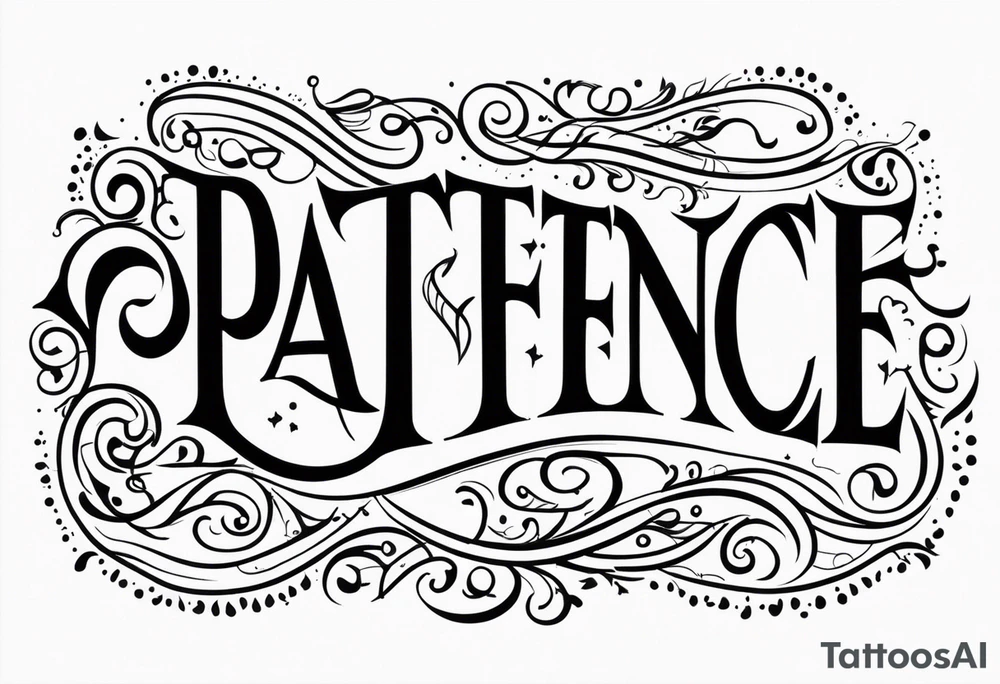 Patience is a virtue tattoo idea