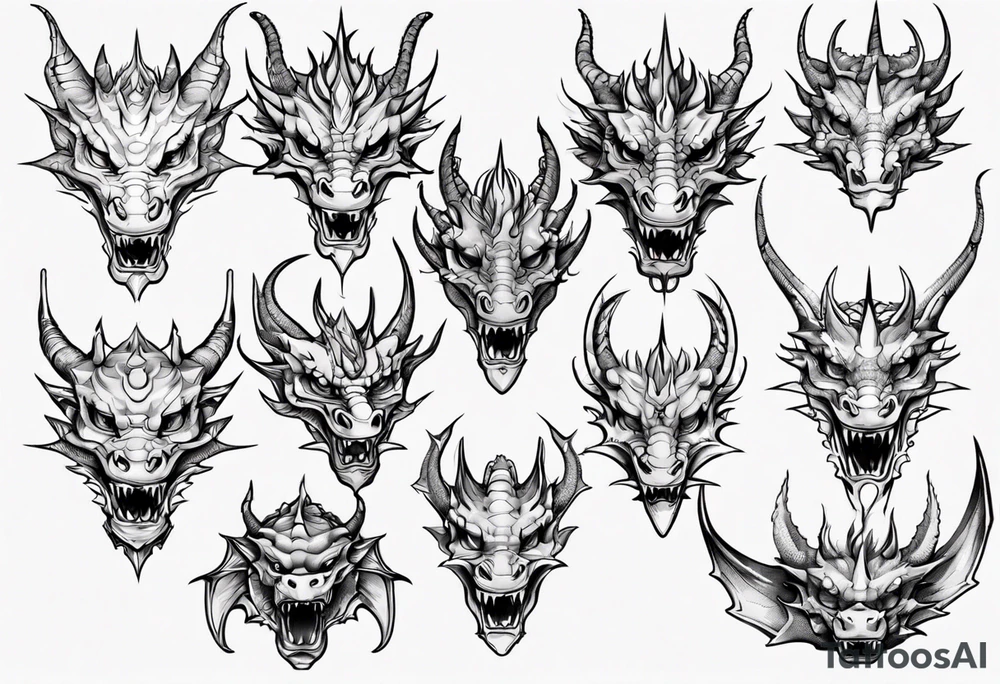 dragon head tattoo idea