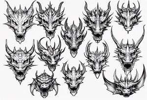 dragon head tattoo idea
