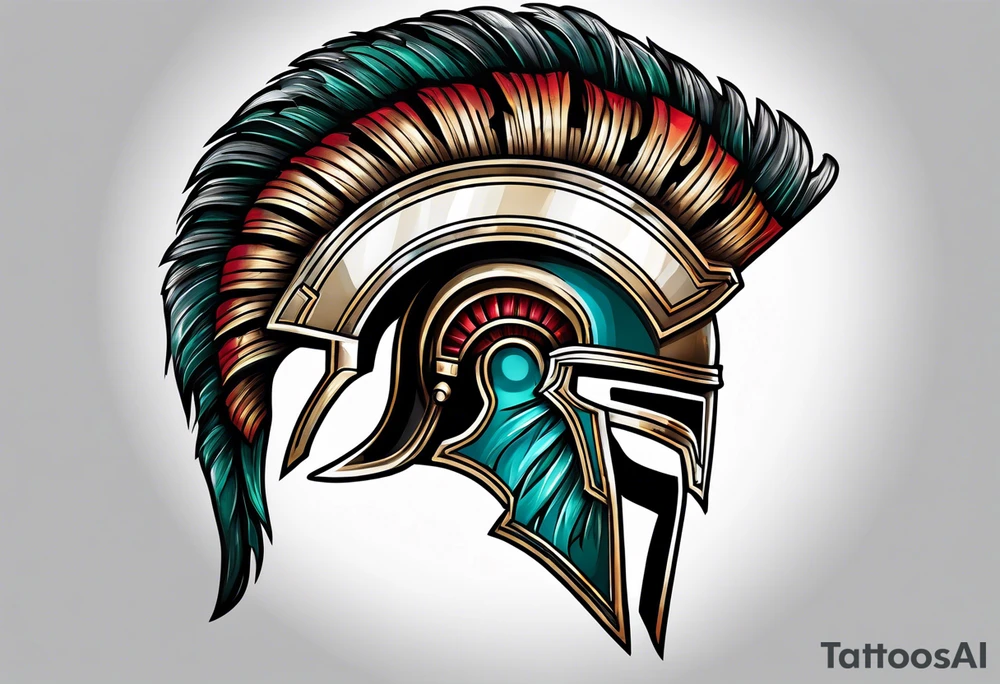 Spartan helmet tattoo idea