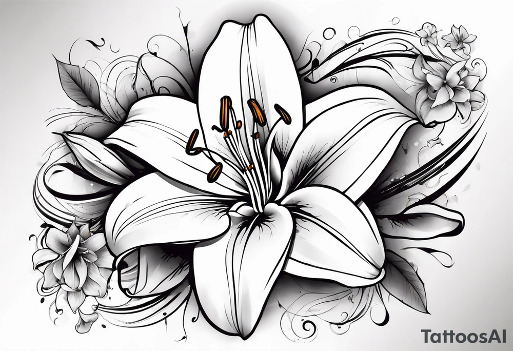 lily flower tattoo idea