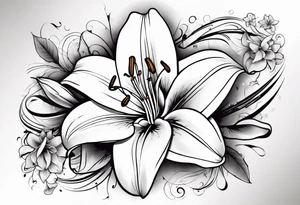 lily  flower tattoo idea