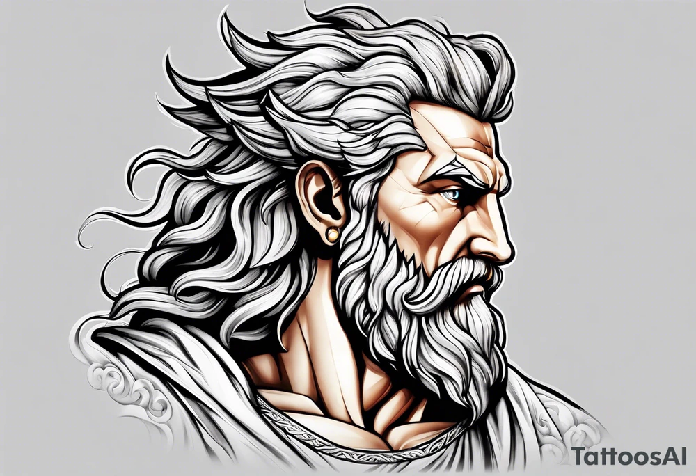 Zeus lightning tattoo idea