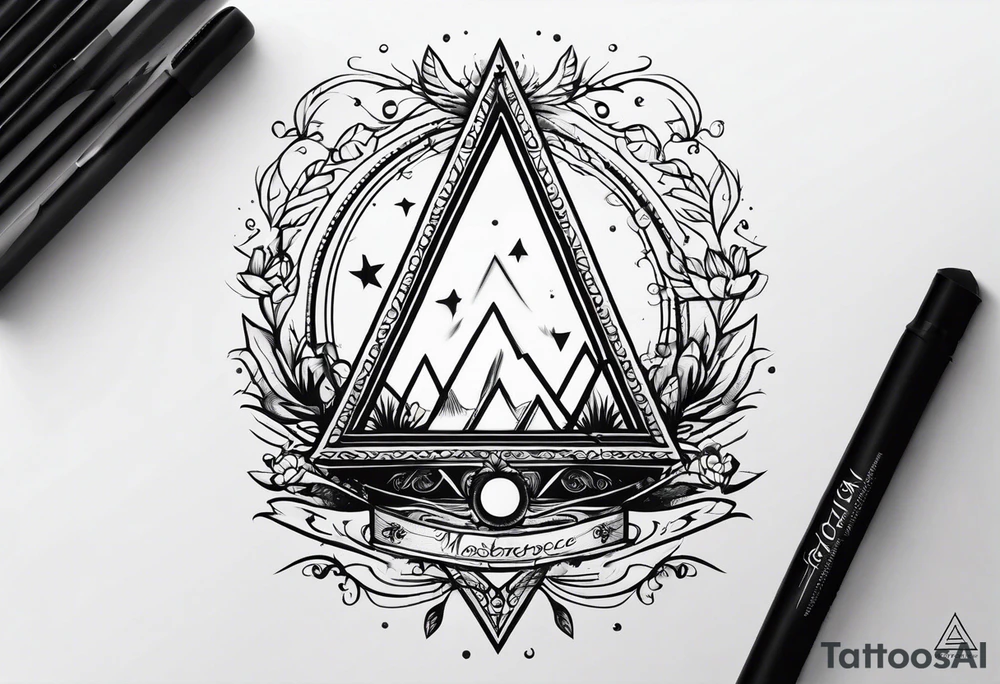 un triangulo simple sin adornos tattoo idea
