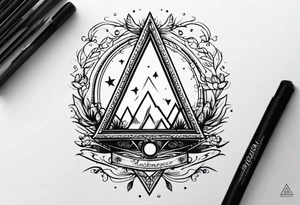 un triangulo simple sin adornos tattoo idea