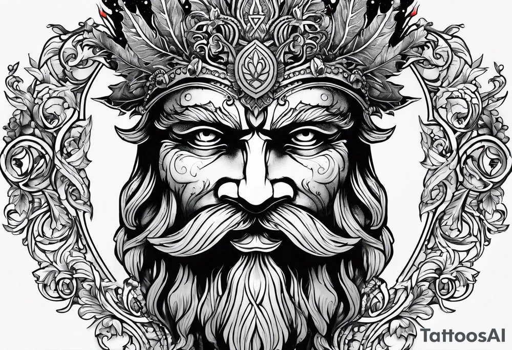 Greenman design on my arm. Relatively simple but Incorporating divine masculine, pagan, Pan, a phallus subtlety in the design as well. Brotherhood. tattoo idea