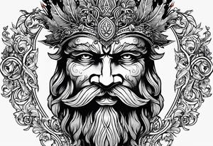 Greenman design on my arm. Relatively simple but Incorporating divine masculine, pagan, Pan, a phallus subtlety in the design as well. Brotherhood. tattoo idea