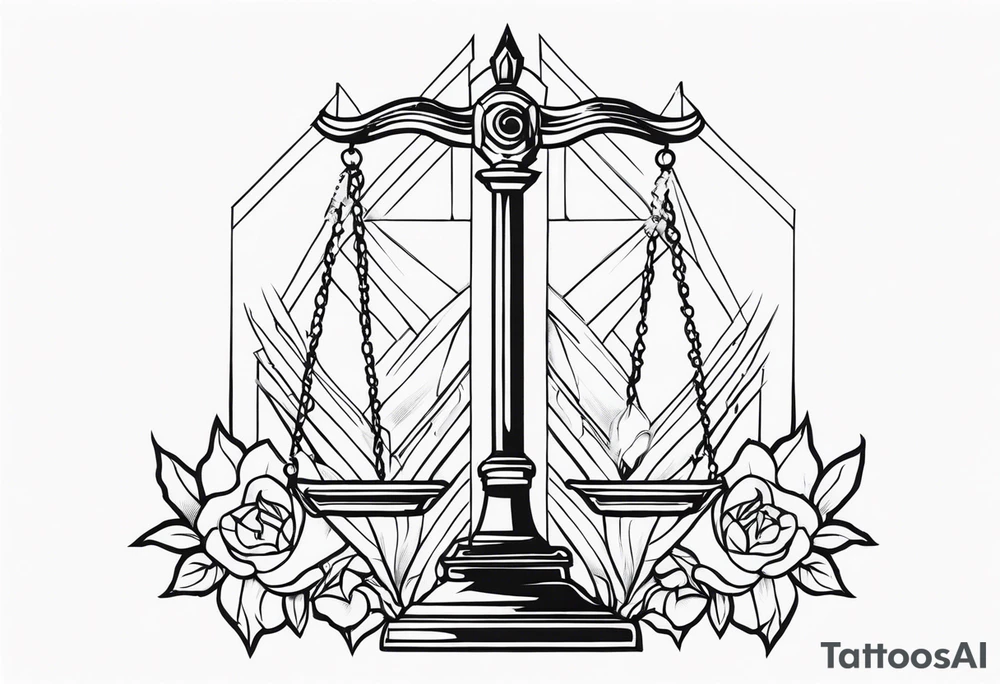 Forearm tattoo god of justice tattoo idea