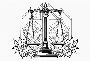 Forearm tattoo god of justice tattoo idea