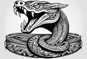 Aztec snake tattoo idea