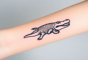 Sheriff alligator in the swamp tattoo idea