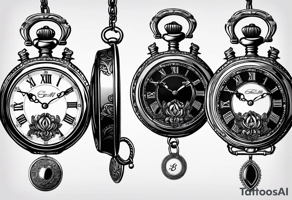 Pocket watch with numbers 2 8 8 6 0 2 5 3 2 0 2 4 tattoo idea