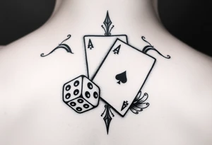 Win some lose some with dice and ace of spades tattoo idea