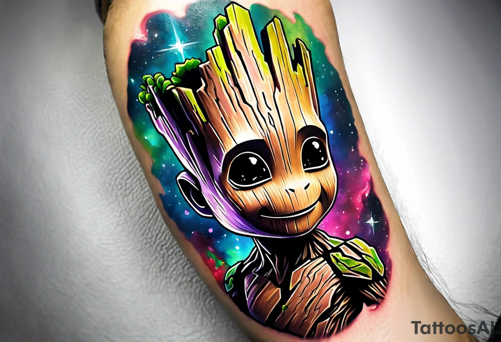 Disney guardians of the galaxy baby groot tattoo idea