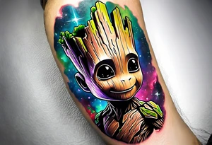 Disney guardians of the galaxy baby groot tattoo idea