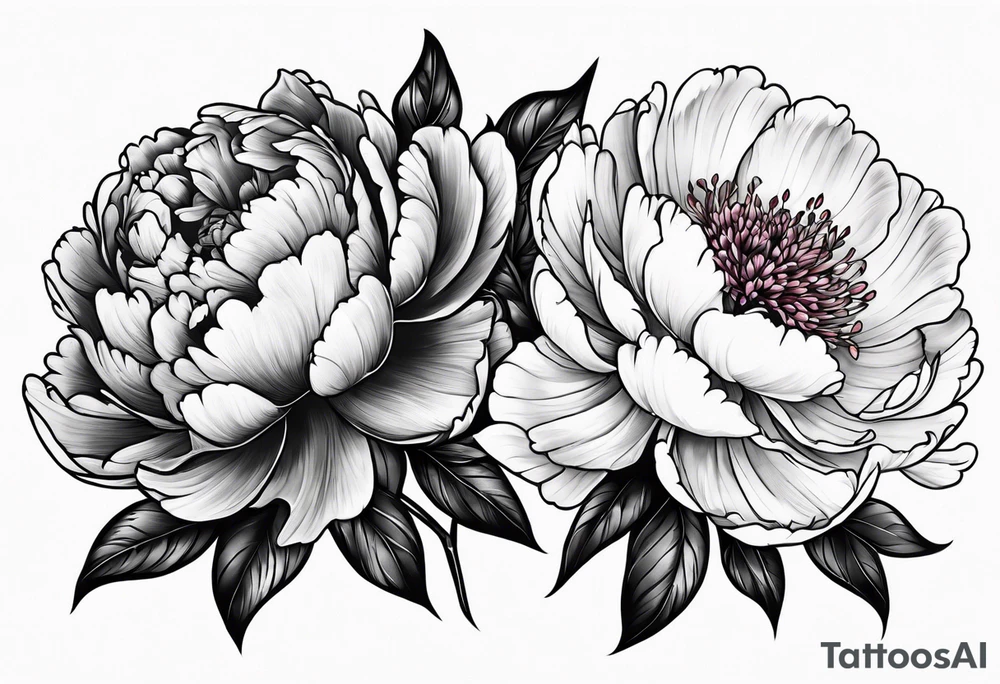 Peonies tattoo idea
