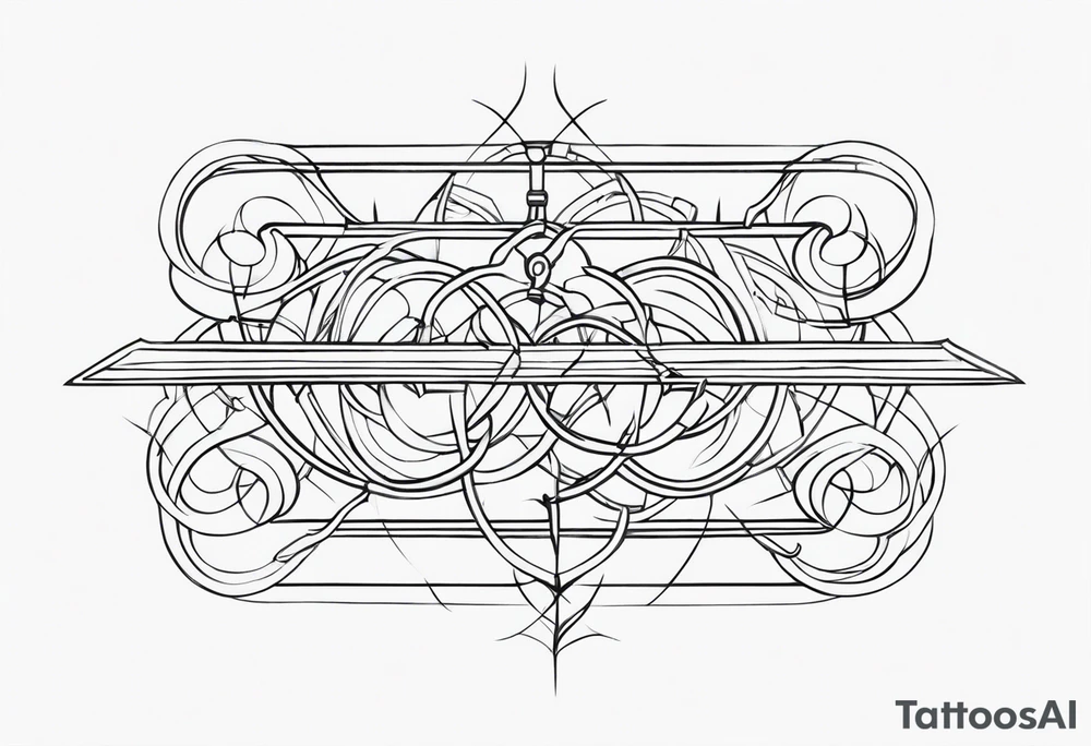 straight chain tattoo idea