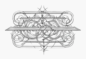 straight chain tattoo idea