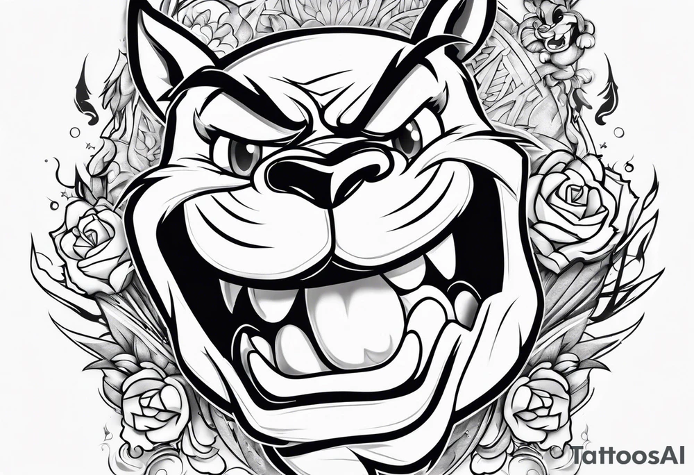 Taz mania the looney tunes character tattoo idea