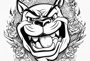 Taz mania the looney tunes character tattoo idea