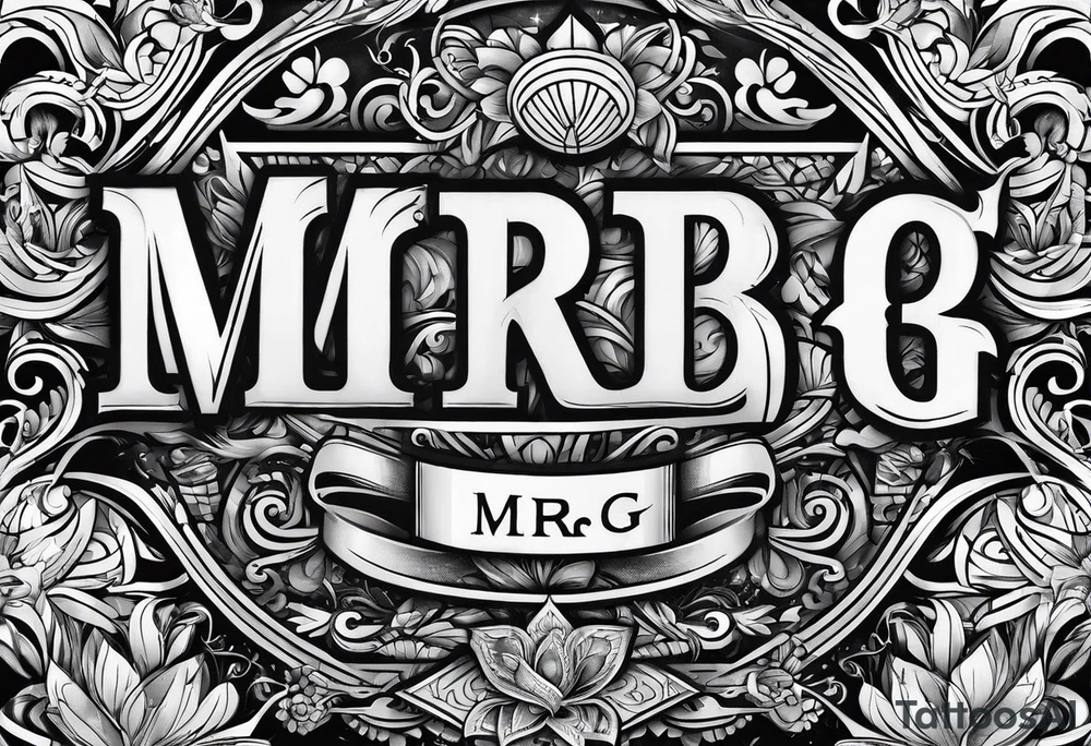 word: "MRBG" tattoo idea