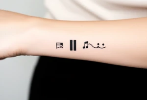 play , pause , stop , rewind tattoo idea