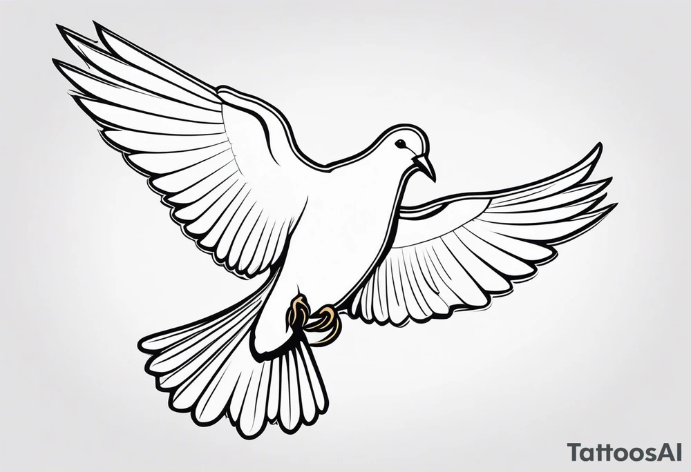 a dove flying to a sitting dove tattoo idea