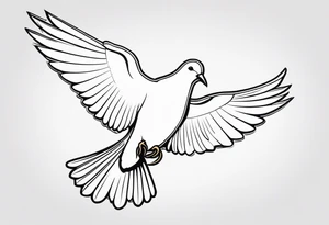 a dove flying to a sitting dove tattoo idea