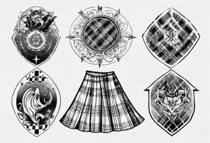 tartan skirt tattoo idea