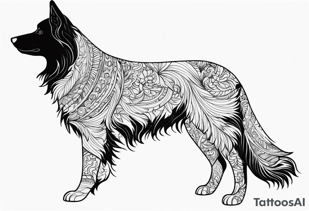Boarder collie tattoo idea