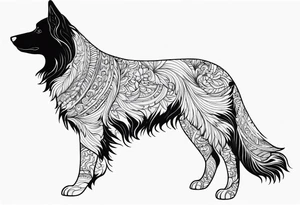 Boarder collie tattoo idea