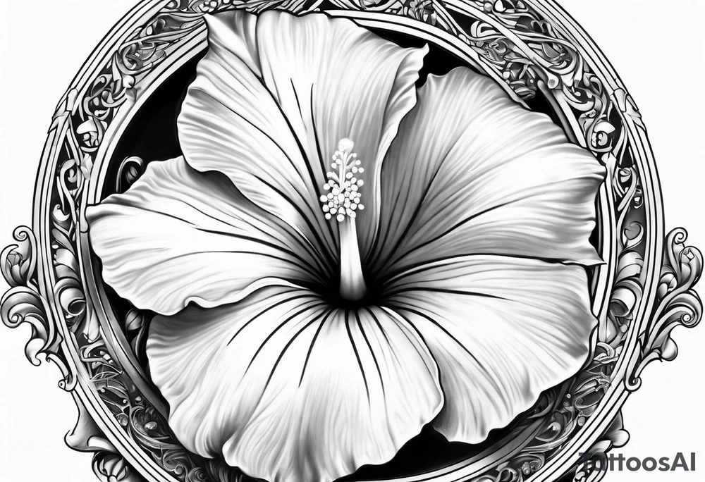 Morning Glory with turquoise jewels tattoo idea
