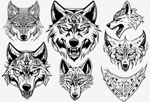 wolf head from zelda tattoo idea