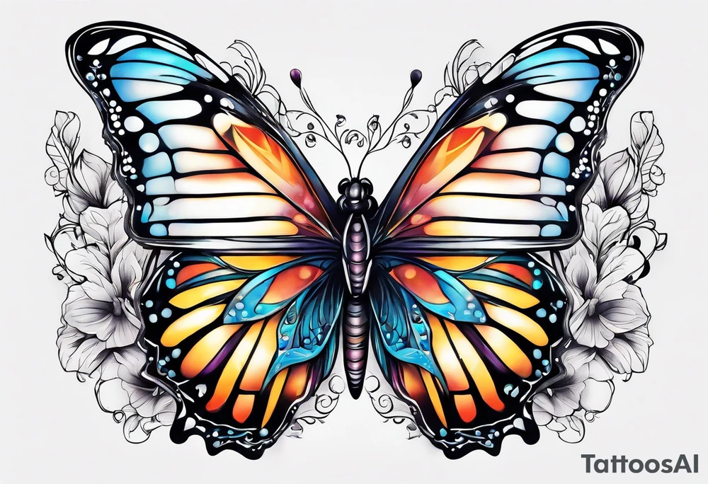 butterfly snow tattoo idea