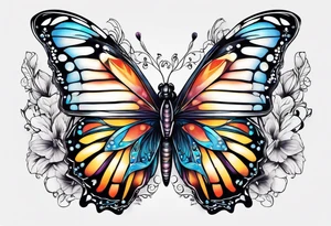 butterfly snow tattoo idea
