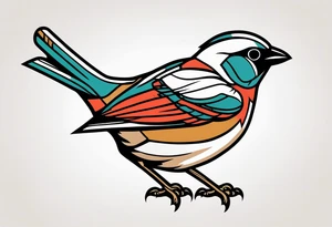 Sparrow traditional tattoo idea