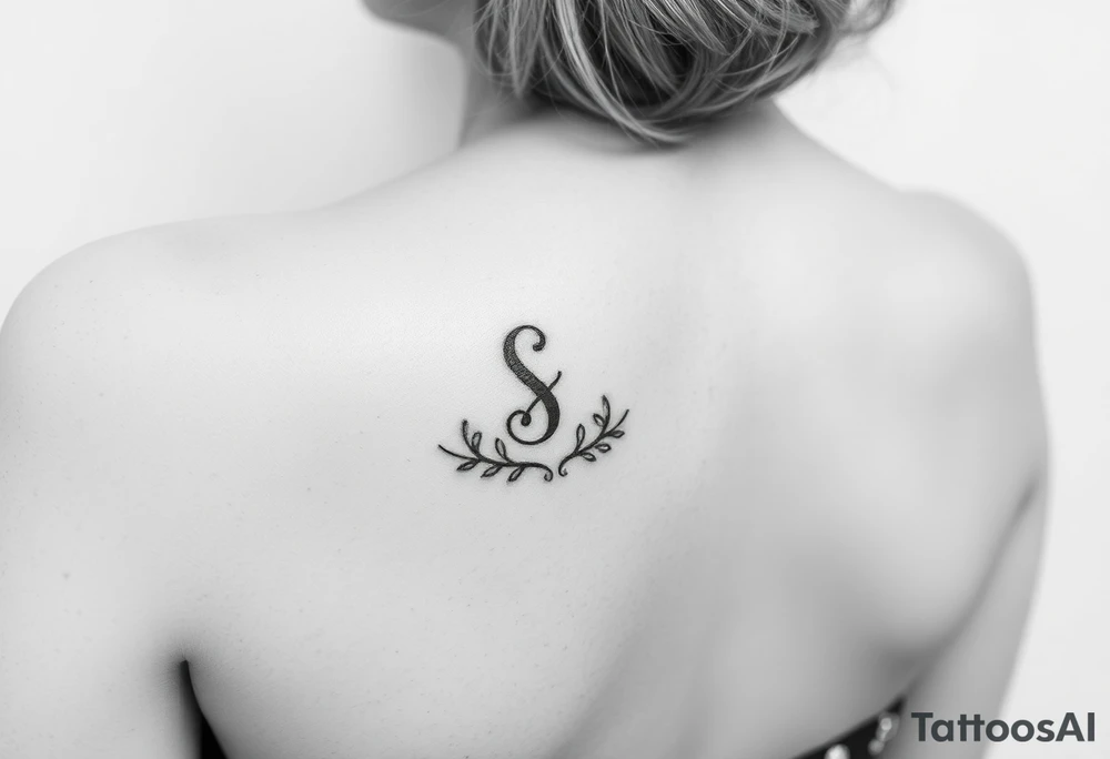 Partnertattoo für Ehepaar auf der hand, dazu den Anfangsbuchstaben S von dem gemeinsamen Nachnamen tattoo idea