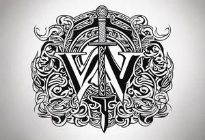 Viking sword Valhalla symbol tattoo idea