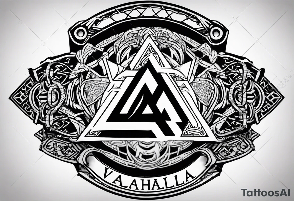 Valhalla round shield axe
Valknut barbed wire chains tattoo idea Valhalla round shield axe
Valknut barbed wire chains tattoo idea